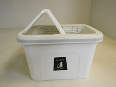 KaryHome Over Cabinet Door Waste Basket White Slide Top -- New