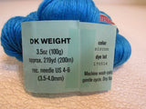 Bellatrista DK Weight Milk Yarn Zircon 3 Skeins 219 Yards Each Turquoise Blue -- New
