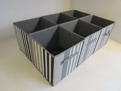 Sorbus Collapsible Storage Cubes Lot of 6 Multicolored 11-in x 10.5-in x 10.5-in -- New