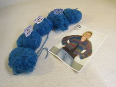 Heirloom Picasso Bulky Yarn Blue 5 Balls 109 Yards Each -- New