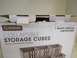 Sorbus Collapsible Storage Cubes Lot of 6 Multicolored 11-in x 10.5-in x 10.5-in -- New