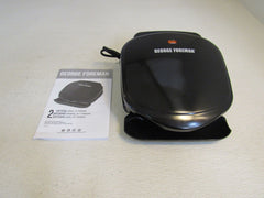 George Foreman 2 Serving Classic Plate Electric Indoor Grill 22-in Cord GR10B -- New