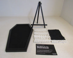 Nomnu Woodworks Halloween Coffin Letter Board Black/White -- New