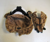 Designer Kids Costume Head Brown/White/Black Furry Velcro Fasten -- New