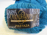 Cascade Yarns Pastaza Yarn Teal 7 Skeins 132 Yards Each 50% Llama 50% Wool -- New