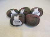 Jo Jo Land Melody Superwash Yarn Multicolored 5 Balls 220 Yards Each 100% Wool -- New