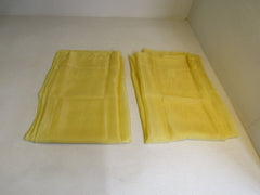 Keqiaosuocai Sheer Curtains Lot of 2 84in L x 52in W Golden Yellow Polyester -- New