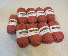 Valley Yarns Greenfield Yarn Mauve 9 Skeins 88 Yards Each -- New