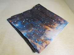 Biscaynebay Fabric Shower Curtain Liner 72in x 72in Black Galaxy Design -- New