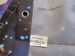 Biscaynebay Fabric Shower Curtain Liner 72in x 72in Black Galaxy Design -- New