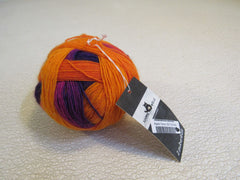 Schoppel Wolle Zuuberball Yarn Ombre 1 Ball 460 Yards Orange/Purple/Pink -- New