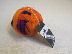 Schoppel Wolle Zuuberball Yarn Ombre 1 Ball 460 Yards Orange/Purple/Pink -- New