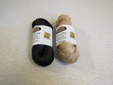 Fiesta Gelato Yarn 2 Skeins 260 Yards Each Multiclored Black and Beige -- New