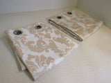 Designer Curtains Lot of 2 84in L x 50in W Cream/Light Beige QC0003 Polyester -- New