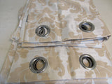 Designer Curtains Lot of 2 84in L x 50in W Cream/Light Beige QC0003 Polyester -- New