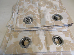 Designer Curtains Lot of 2 84in L x 50in W Cream/Light Beige QC0003 Polyester -- New