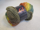Ella Rae Seasons Yarn 1 Skein 219 Yards Green/Yellow/Rust/Blue/Brown -- New