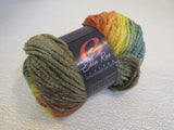 Ella Rae Seasons Yarn 1 Skein 219 Yards Green/Yellow/Rust/Blue/Brown -- New