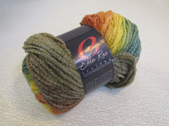 Ella Rae Seasons Yarn 1 Skein 219 Yards Green/Yellow/Rust/Blue/Brown -- New