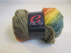 Ella Rae Seasons Yarn 1 Skein 219 Yards Green/Yellow/Rust/Blue/Brown -- New
