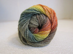 Ella Rae Seasons Yarn 1 Skein 219 Yards Green/Yellow/Rust/Blue/Brown -- New