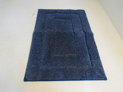 Dexi Sweet Home Bath Rug 24in x 16in Navy Non-Slip Absorbent Polyester -- New