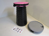 Fishboy Folding Telescopic Stool Pink/Black Load Capacity is About 180-kg M-002 -- New