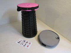 Fishboy Folding Telescopic Stool Pink/Black Load Capacity is About 180-kg M-002 -- New