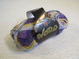 Noro Taiyo Sock Yarn Multicolored 1 Ball 470 Yards Purple/Gold/Gray -- New