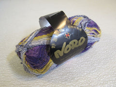 Noro Taiyo Sock Yarn Multicolored 1 Ball 470 Yards Purple/Gold/Gray -- New