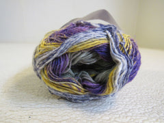 Noro Taiyo Sock Yarn Multicolored 1 Ball 470 Yards Purple/Gold/Gray -- New