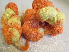 Malabrigo Kettle Dyed Yarn Citrus 4 Skeins 216 Yards Each Orange/Yellow -- New