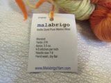 Malabrigo Kettle Dyed Yarn Citrus 4 Skeins 216 Yards Each Orange/Yellow -- New