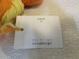 Malabrigo Kettle Dyed Yarn Citrus 4 Skeins 216 Yards Each Orange/Yellow -- New