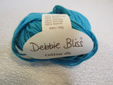 Debbie Bliss Cotton DK Yarn Turquoise 1 Ball 91 Yards 100% Cotton -- New