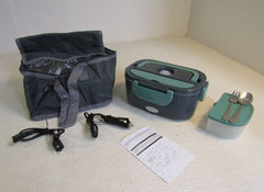 Standard Electronic Lunch Box 60W 1.5-L Gray/Green Solid And Durable DEF-001 -- New