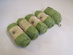 Lion Brand Yarn Natures Choice Organic Cotton Yarn 5 Skeins 150 Yards Each Green -- New