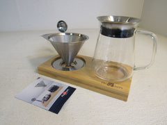 Aquach Pour Over Coffee Maker Silver Stainless Steel -- New