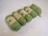 Lion Brand Yarn Natures Choice Organic Cotton Yarn 5 Skeins 150 Yards Each Green -- New