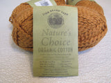 Lion Brand Yarn Natures Choice Organic Cotton Yarn Spice 3 Skeins 150 Yards Each -- New