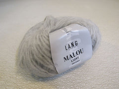Lang Yarns Malou Light Baby Alpaca Yarn Silver 1 Ball 208 Yards -- New