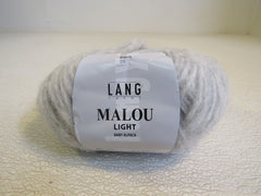 Lang Yarns Malou Light Baby Alpaca Yarn Silver 1 Ball 208 Yards -- New