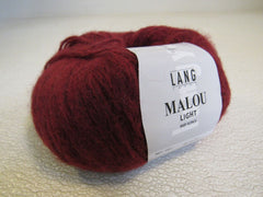 Lang Yarns Malou Light Baby Alpaca Yarn Deep Red 1 Ball 208 Yards -- New