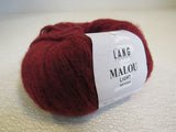 Lang Yarns Malou Light Baby Alpaca Yarn Deep Red 1 Ball 208 Yards -- New
