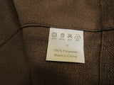 Koufall Rod Pocket Linen Curtains Set of 2 30in x 32in Chocolate Brown Polyester -- New