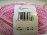 Woolly Jack and Jill DK Yarn Pink/Turquoise 4 Skeins 109 Yards Each -- New