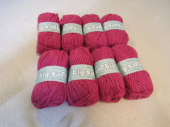 Sirdar Big Softy Super Chunky Yarn Rose 8 Skeins 49 Yards Each -- New