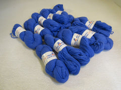 Pingouin Fleur De Laine Yarn Blue 10 Skeins 182 Yards Each 100% Wool -- New