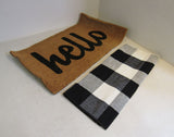 Sierra Concepts The Perfect Combo Hello Mat + Rug Set Mat 30-in x 17-in x 1-in -- New