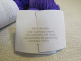 NBK MCN Worsted Yarn Vixon 2 Skeins 181 Yards Each Purple -- New